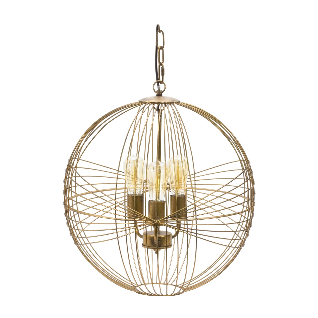 Melrose Sphere Hanging Lamp Ceiling Light Fixture - 21" - Gold